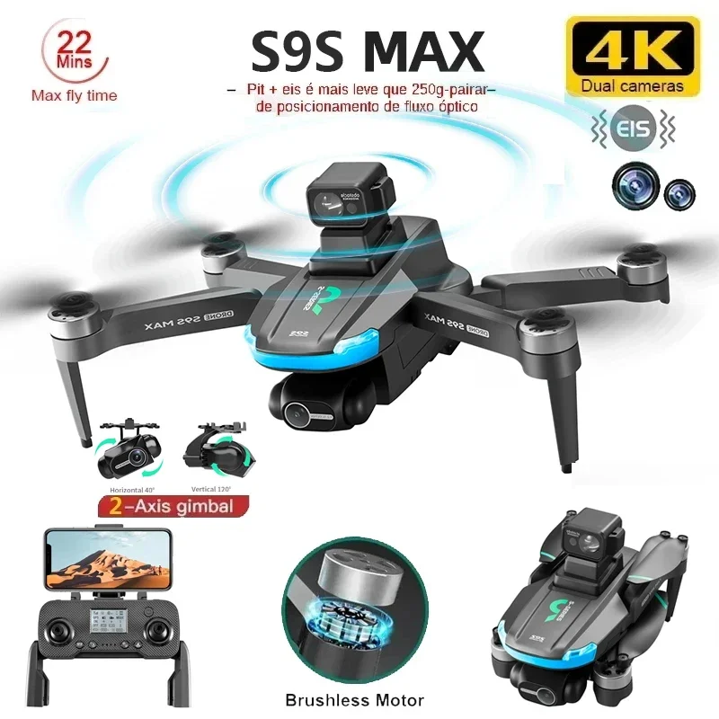 NEW S9S MAX MINI Drone 4K 2-Ax - огляд і ціна Drone Camera With Gimbal
