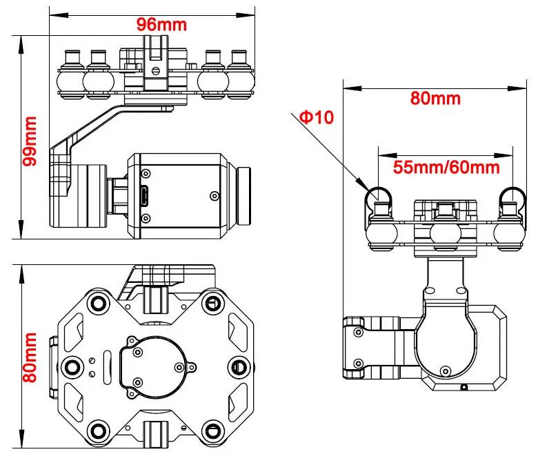 Tarot TL3T20 3-axis Gimbal 640 - огляд і ціна Drone Camera Stabilized